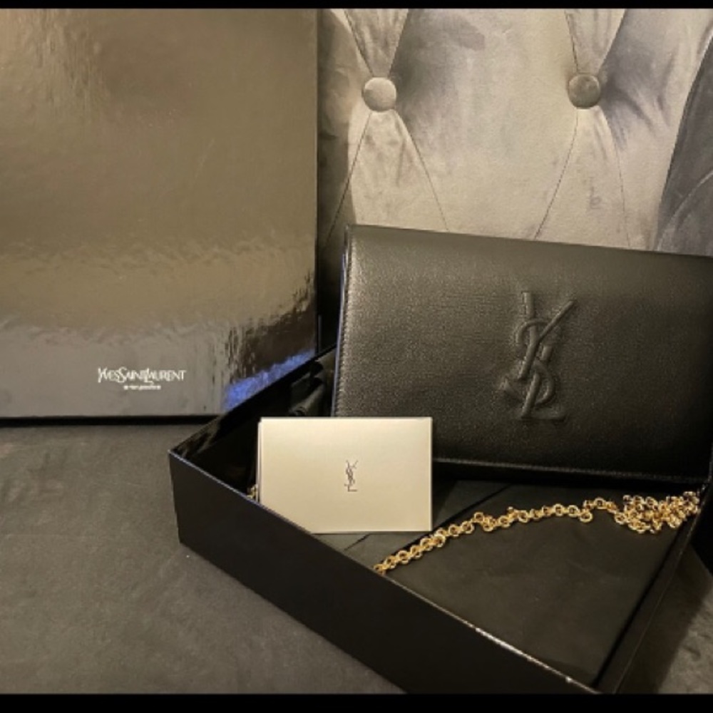 Yves Saint Laurent wallet on a chain